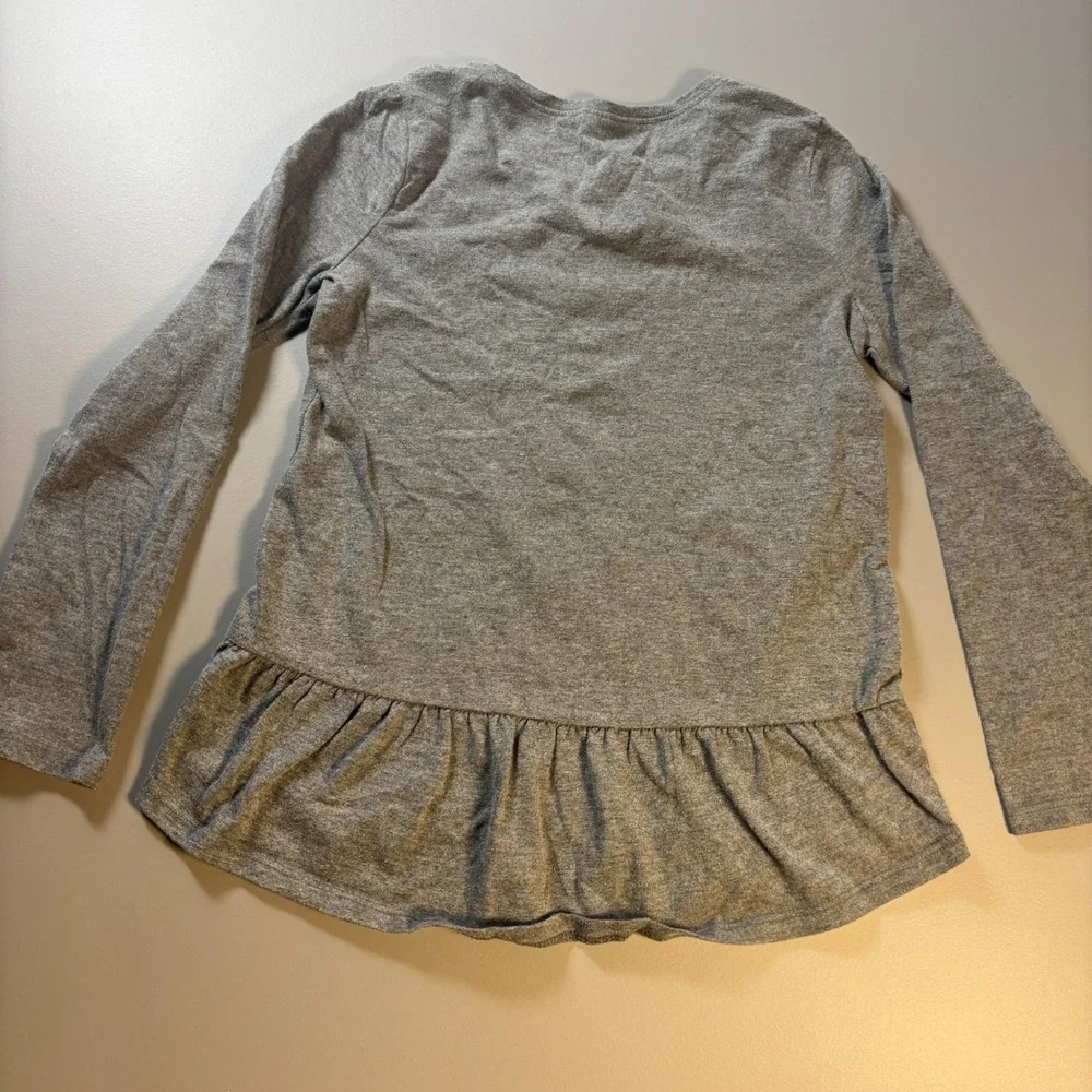Disney Jumping Beans‎ Girls Gray Long Sleeve T Shirt Sequins Princess Size 7